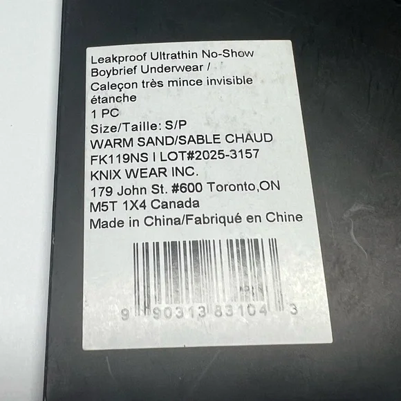 KNIX Leakproof UltraThin No Show Boybrief Period Underwear Warm Sand Size S NWT - Picture 9 of 11